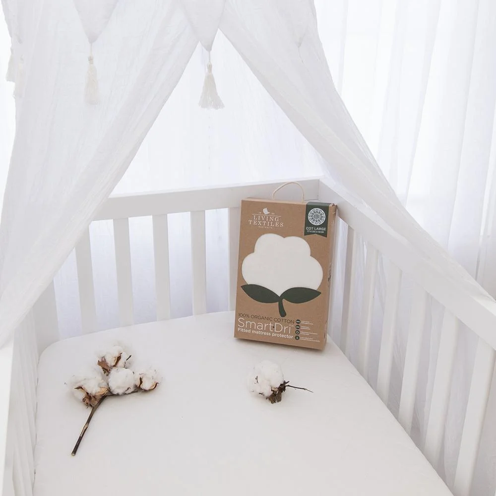 Organic cot mattress protector sale