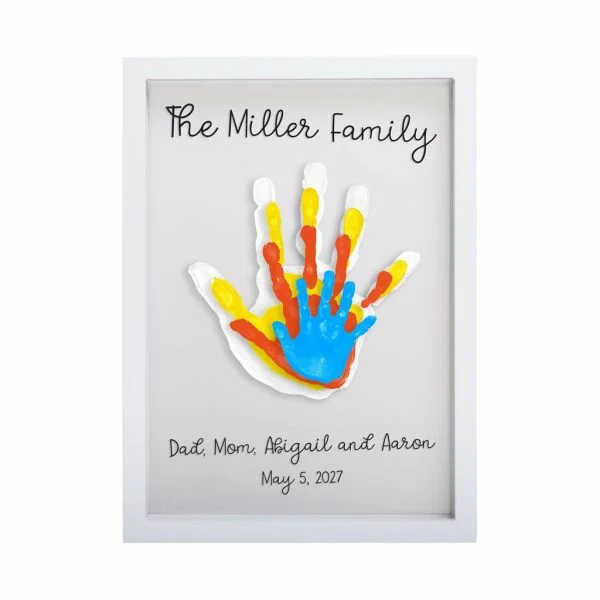 Block Mounted Family Handprints