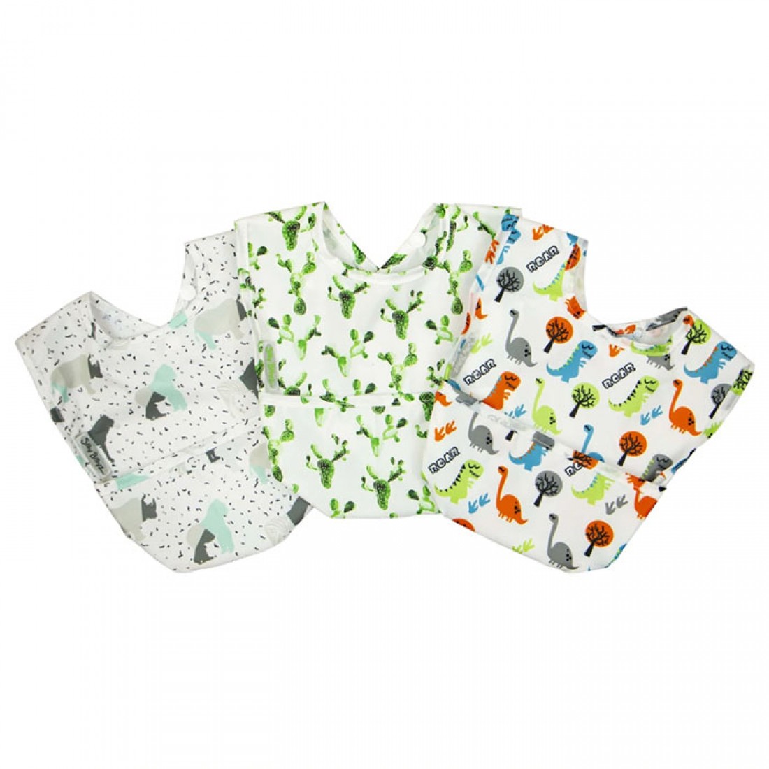 Silly Billyz Wipe Clean Nylon Bibs 3pk - Baby On The Move