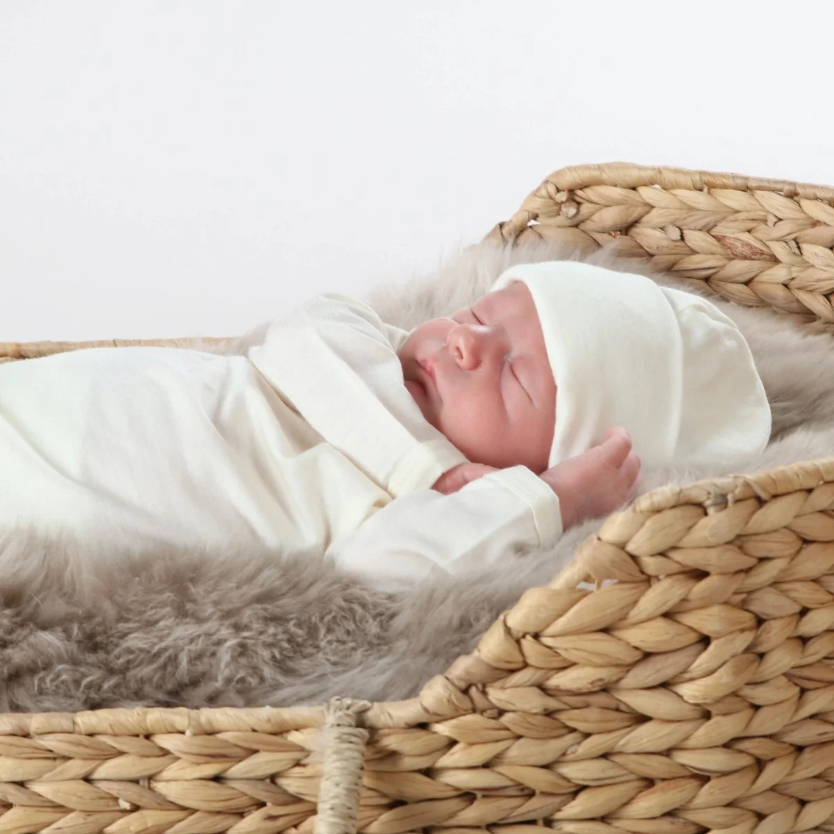 Cream baby hat online