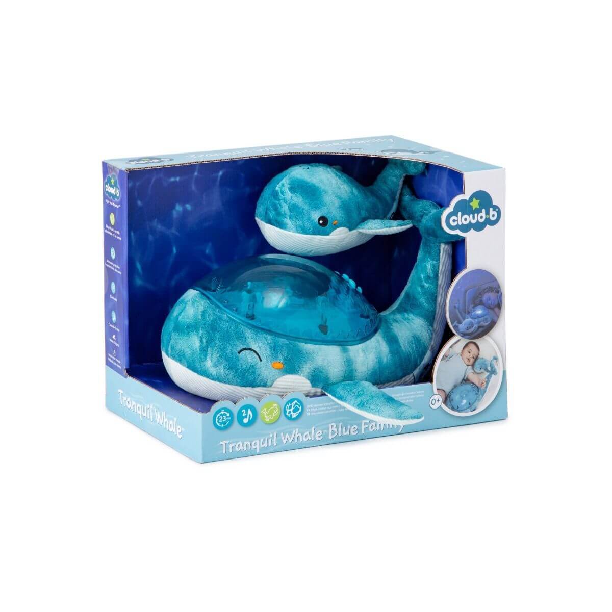 Cloud B Tranquil Whale Family Night Light - Baby On The Move