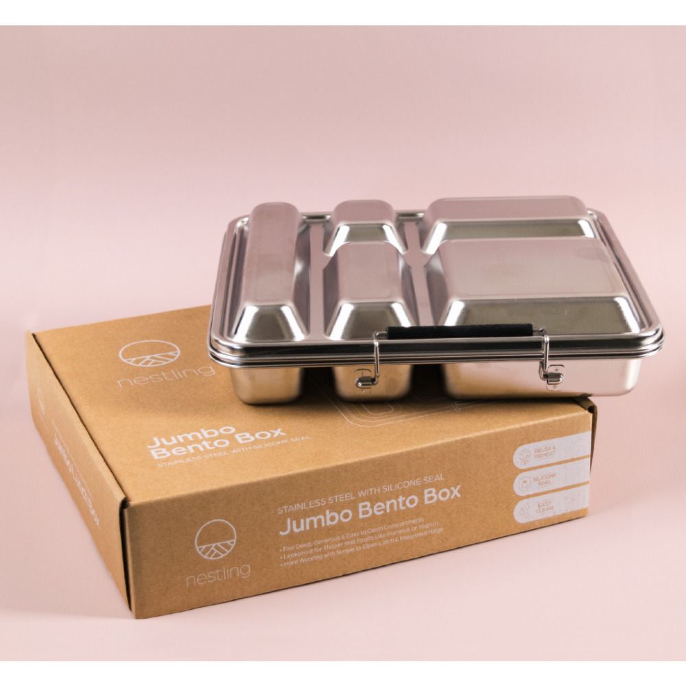 Nestling Stainless Steel Bento Box, Summer Feed Reusables