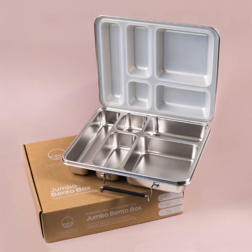 Nestling Stainless Steel Jumbo Bento Box - Baby On The Move