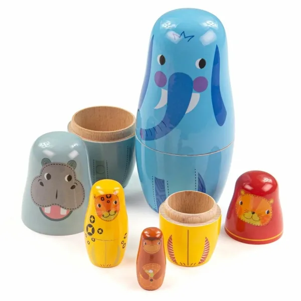 Big Jigs Tidlo Jungle Animal Russian Dolls Baby On The Move